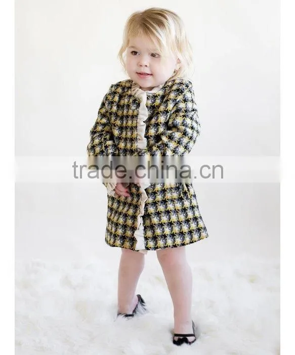 Nova Kids Clothing Wholesale Baby Girl Outwear Coat Jacket With Ruffled