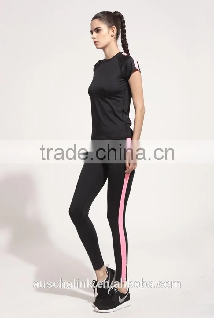 2016 hot sale ladies cheap sport dry fit soft hand feel gym pants