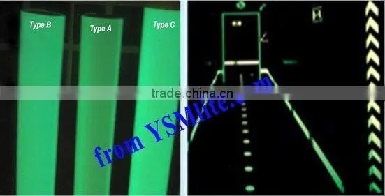 Adhesive green acrylic photoluminescent vinyl film