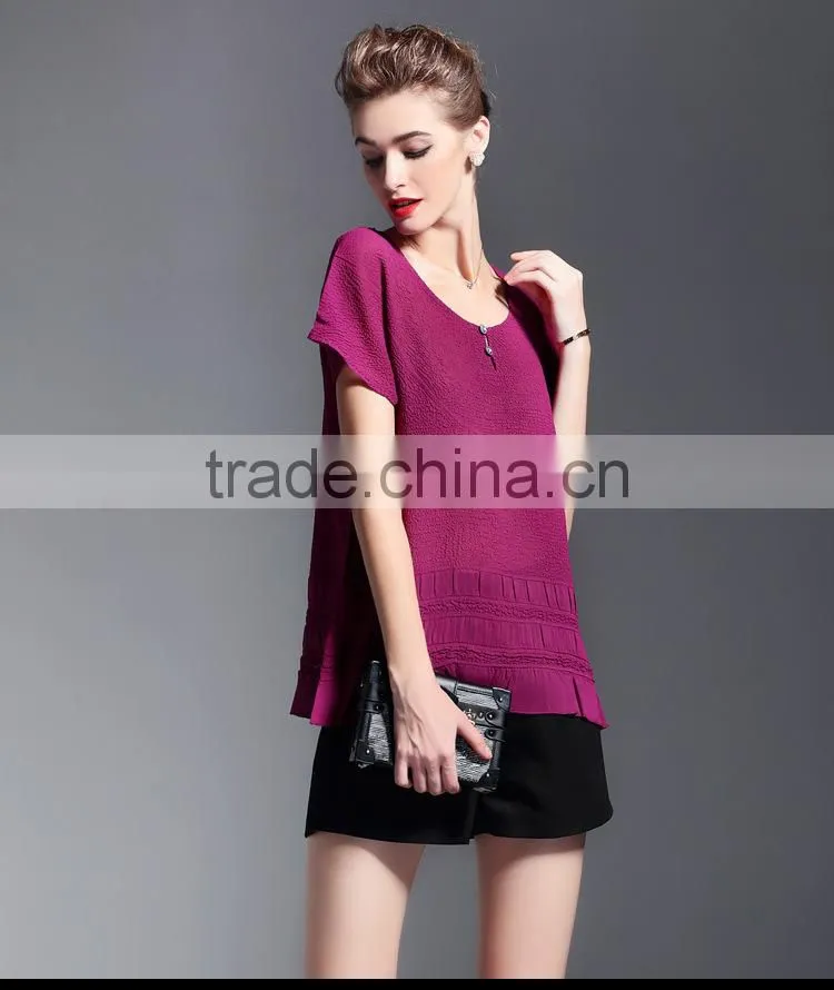 hot sale fashion design lady blouse made in China