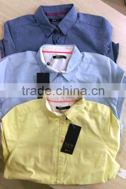 Ladies L/S Oxford Oxford Cotton Shirt (Garment Stock lots / Apparel Stock / stocklots / Garment Apparel from Bangladesh )