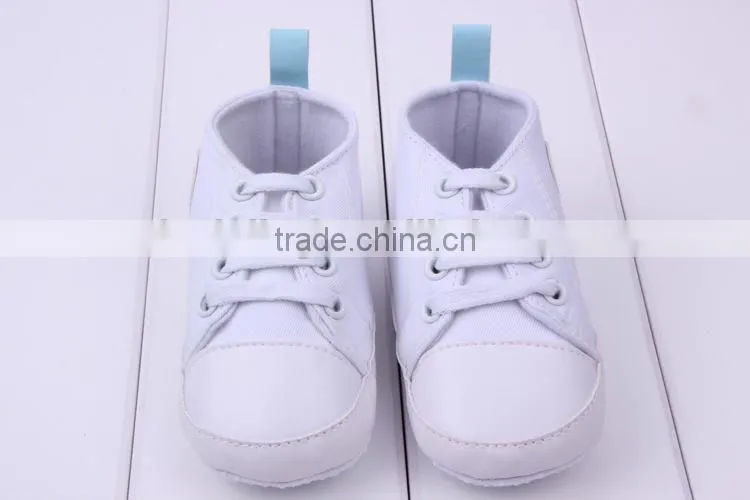 2014 new baby product boys and girls canvas shoe infant baby canvas shoe