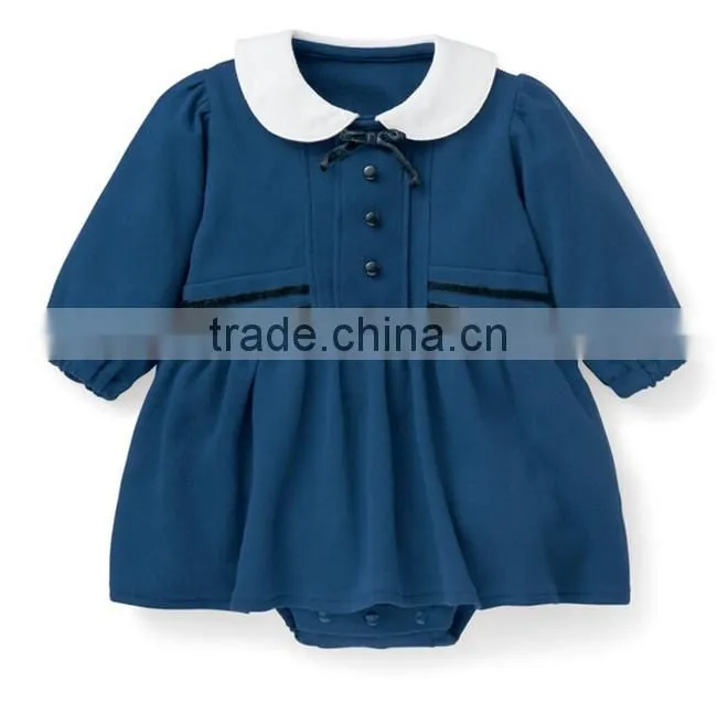 Western baby long slevee clothing winter toddler clothing dresses for autumn