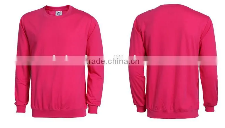 High quality 100% Cotton solid crewneck Sweatshirt blank sweatshirt wholesale made in Jiangxi
