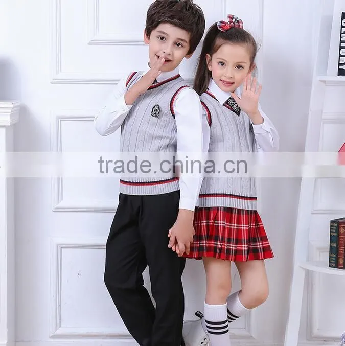 Custom cheap nice design cool school uniforms school clothes for kids on sale