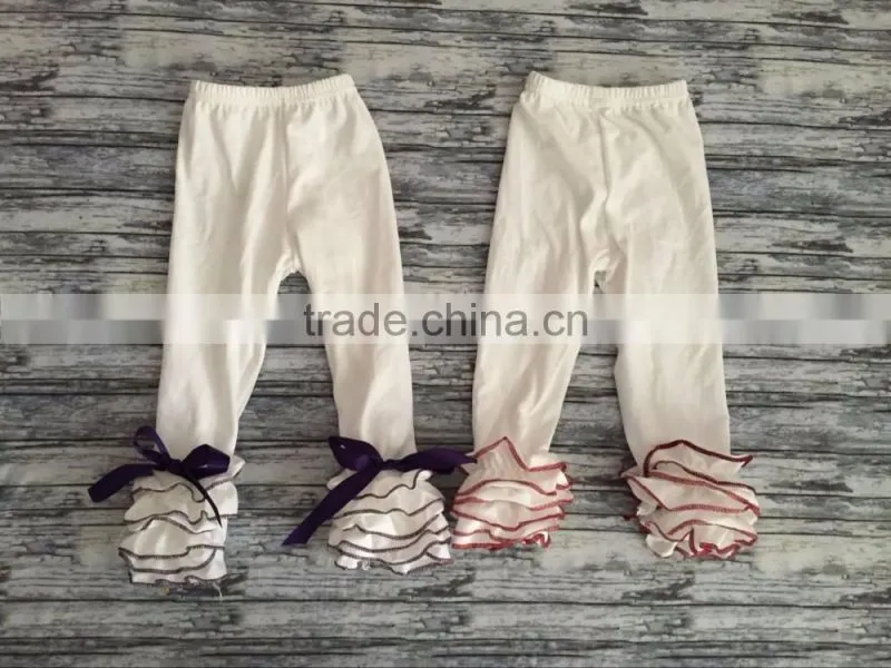 wholesale ruffle raglan100% made of cotton soft short & pants with bow children lovely design