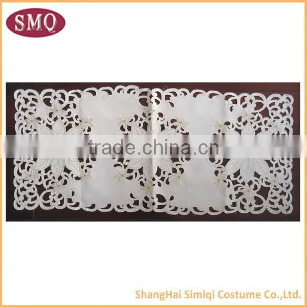 hot sell Custom flower design embroidered rectangular tablecloth