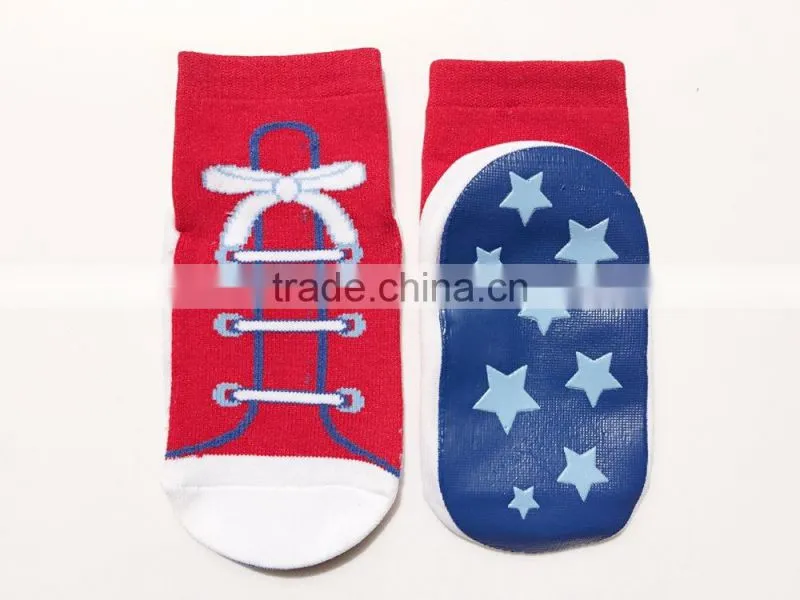 Cartoon Tube Baby Floor Shoes Newborn Anti Slip kids Rubber Soles Baby Socks