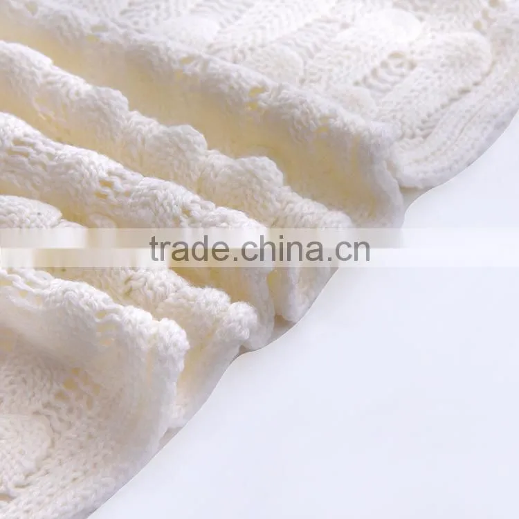 High quality cheap price acrylic knitted crochet blanket