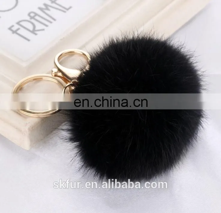 High quality colorful rabbit fur keychain