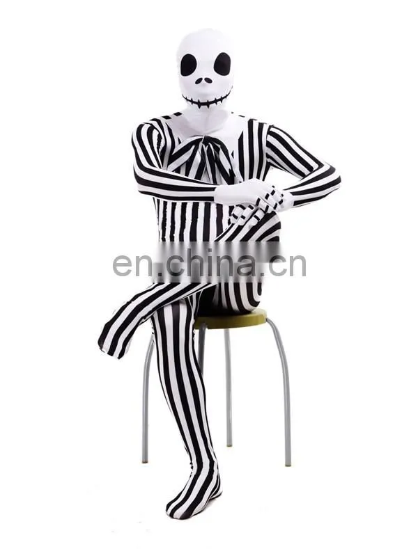 Zentai Full Body Lycra Spandex Jack Skull Unisex Adult Party Cosplay Costume