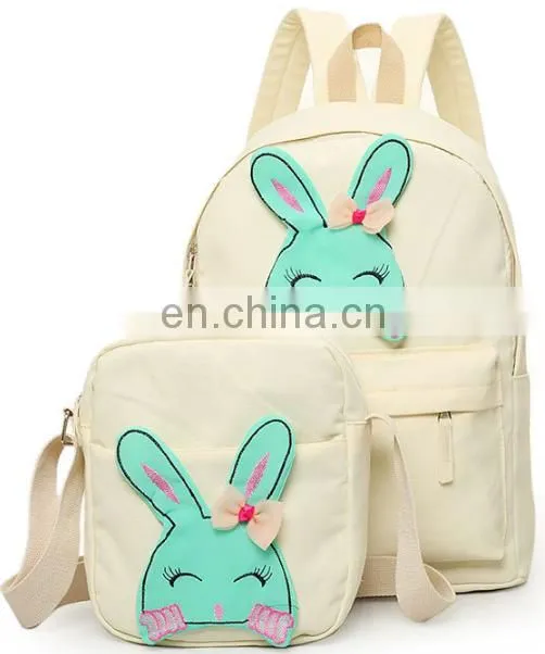 Hot sale canvas backpack with tote bag in stock