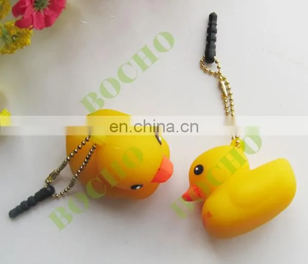PVC duck dustproof tampon for cell phone