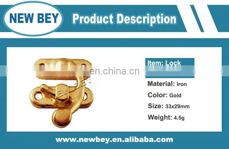 NEW BEY wholesale small golden locks for jewelry wooden gift box