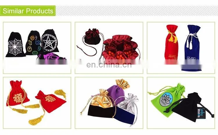 China good quality round bottom velvet gifts pouch suppliers