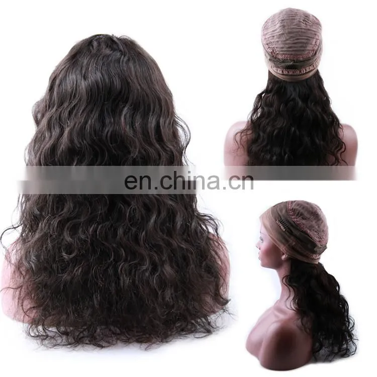 Malaysian sex girl body wave lace wig with 100% humen baby hair