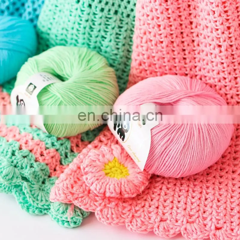 Wuge high standard beautiful cotton yarn for hand knitting
