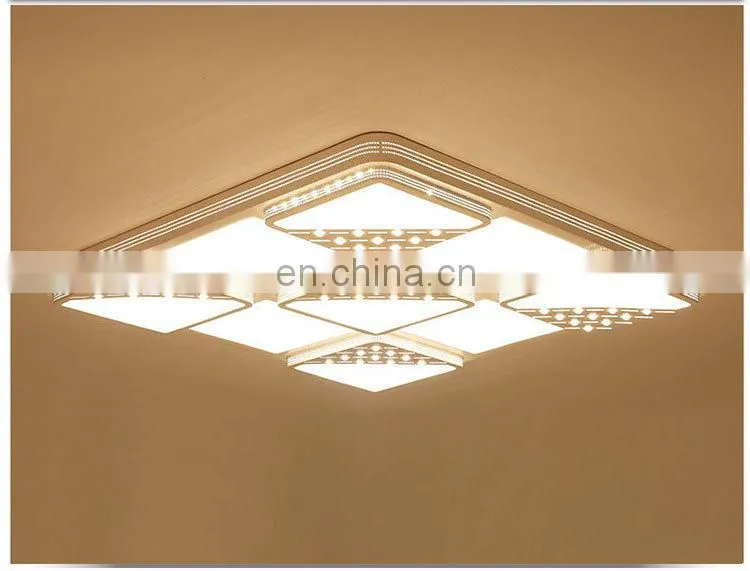 Iron Acrylic Rectangular Simple LED Ceiling Light Atmosphere Living Room Bedroom Lights