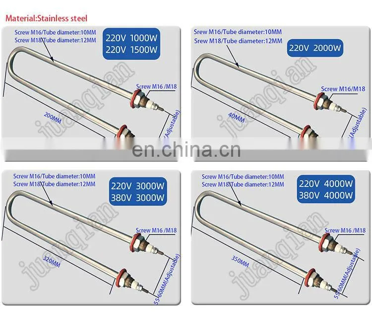 Promotion l Industrial U type Stainless steel Heating Tube With CE Certification