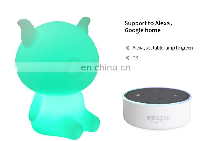 Mobile App control alexa smart home moon light wifi led night light