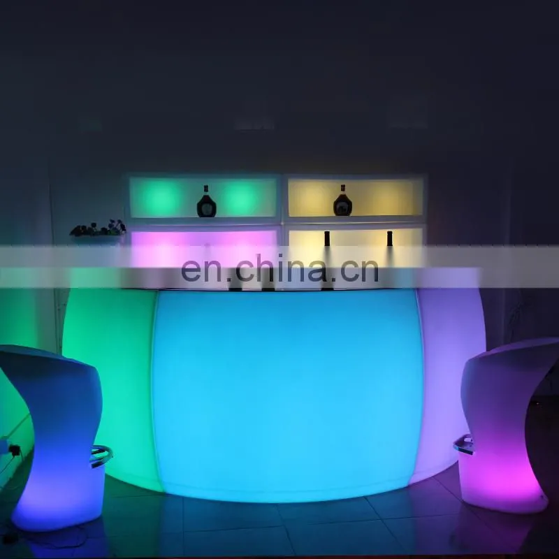 RGB rechargeable led bar furniture lllluminated waterproof bar chair stool