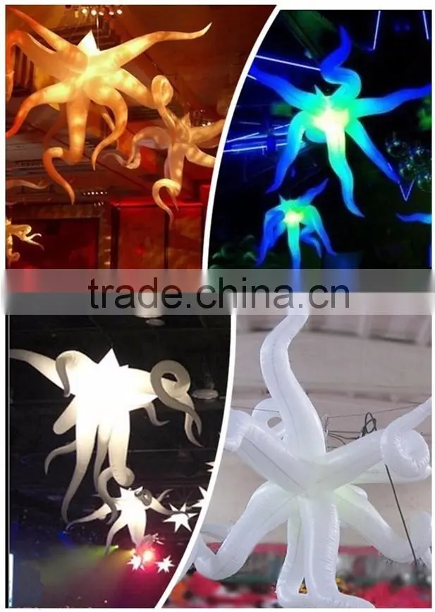 2016 new led light inflatable ceiling hanging decoration for party bar club decoration