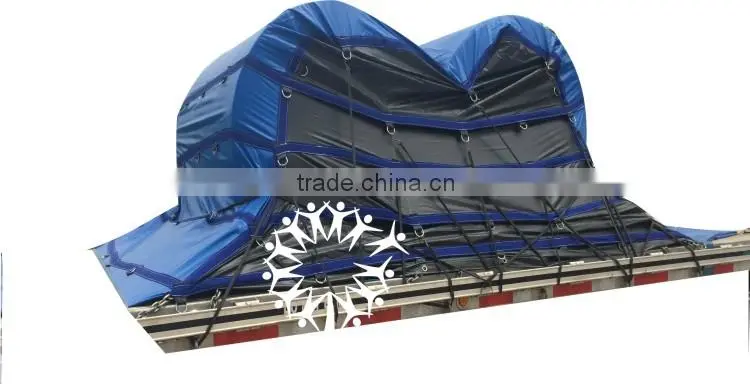 6' Round x 4' Across Steel Coil-Tent Bag Tarp for Flatbed Truck