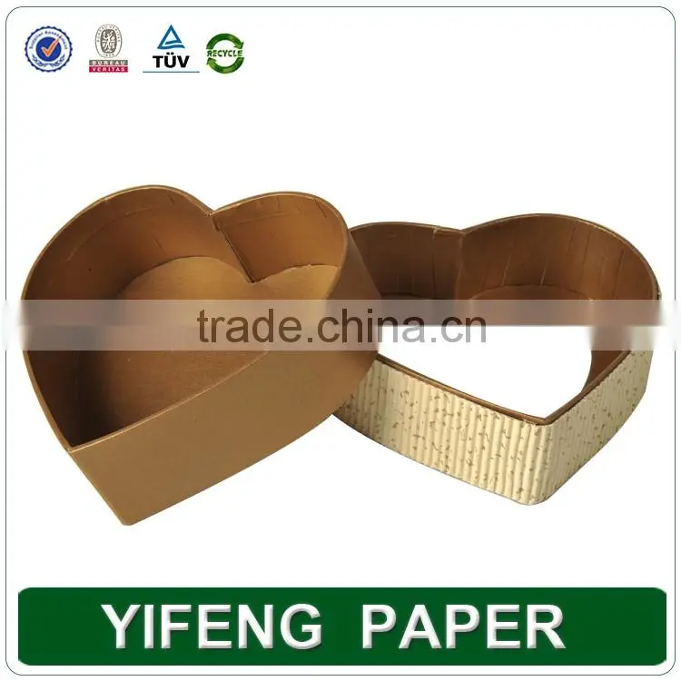 wholesale custom storage distribution kraft paper gift heart shaped packaging chocolate box