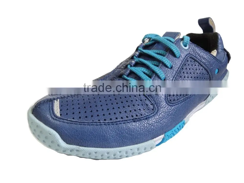 Good Quality Flexible Goat Skin Leather Running Shoes