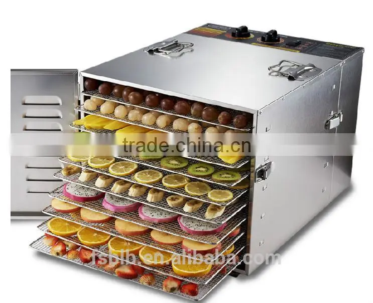 Stainless steel Professional food dehydrator 10 Trays