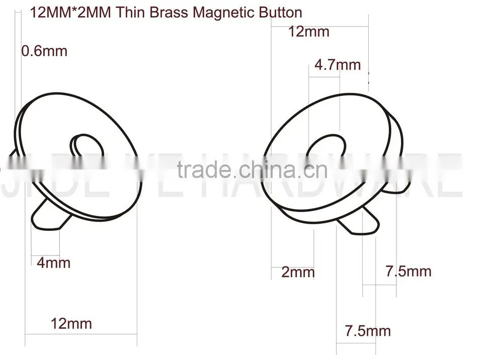12mmx2 nickel 12mm exporting Magnetic button exporting