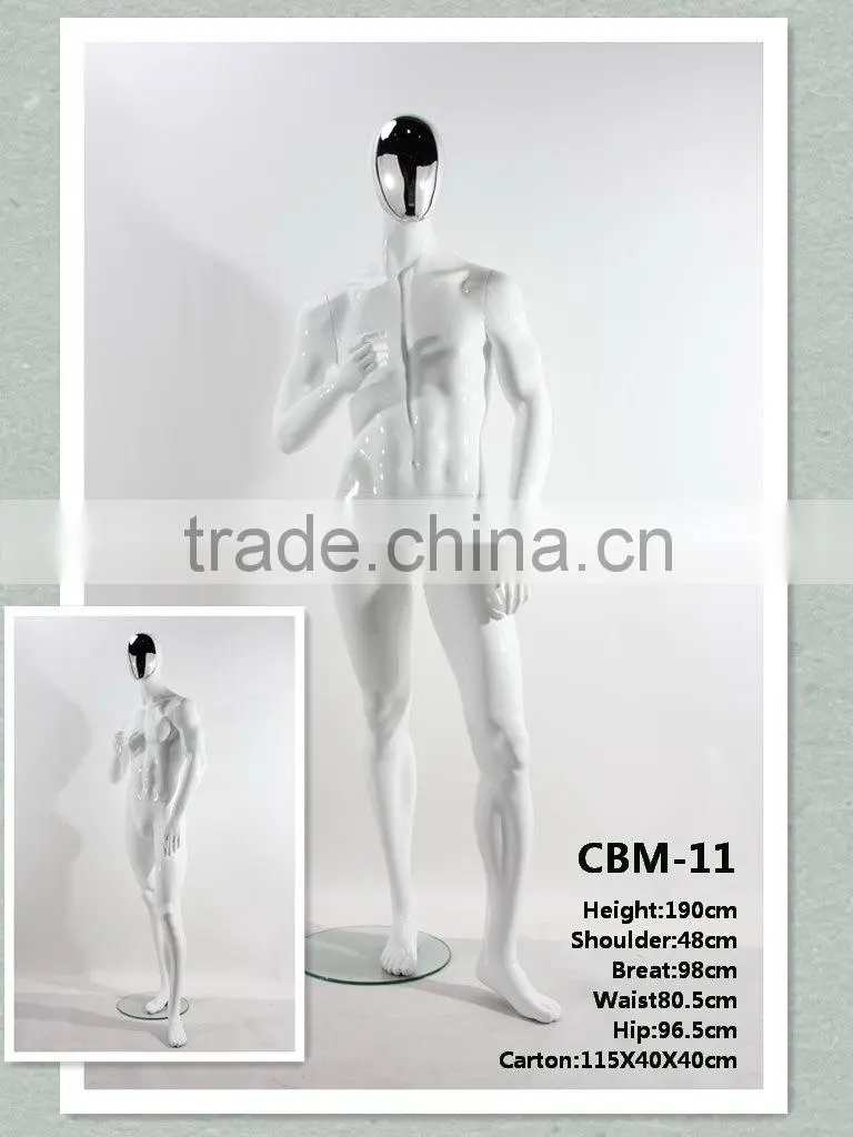 Abstract fiberglass realistic men mannequin standing