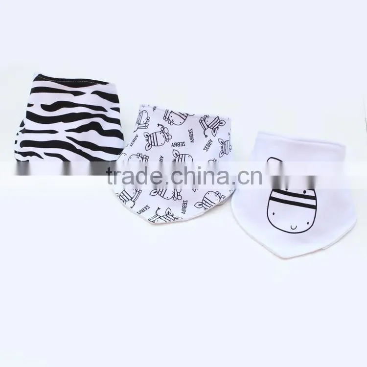 2016 customize top quality of baby double cotton bandana bibs