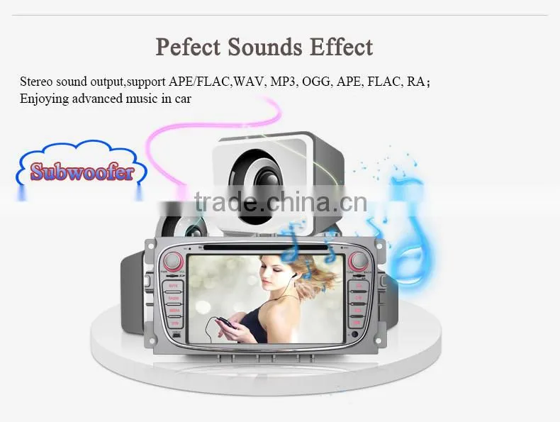Car Stereo for Ford Focus Mondeo GPS Navigation DVD Auto Radio Headunit Satnav 3G WIFI IPOD BT SWC AUX USB/SD AM/FM MP3/MP4