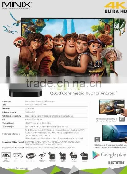 2014 June arrival! MINIX NEO X8 Android 4.4 TV BOX ,4K 2G/8G 2.4G/5GHz WiFi TV BOX with XBMC