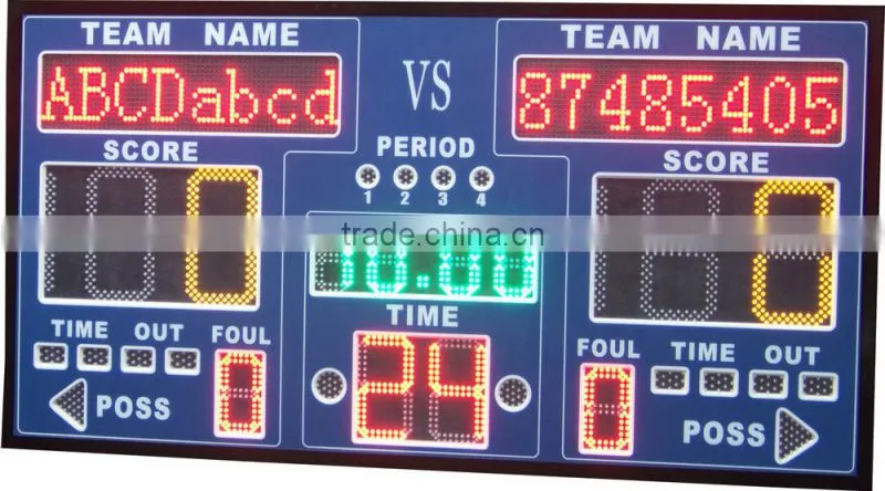 full color multi-sport LED outdoor indoor rental scoreboard