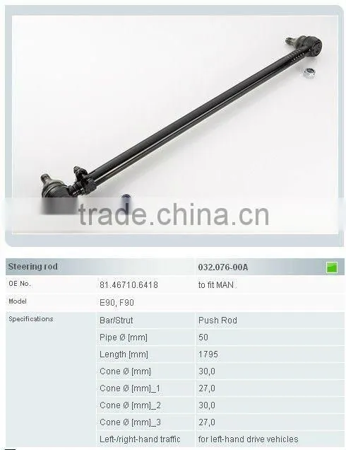 Man truck parts steering tie rod 81467106418