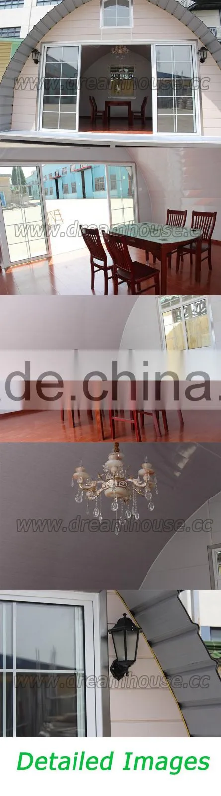 Good Quality Prefabricated Steel Structure Dome House/new style cheap arched cabin prefabricated houses tiny homes