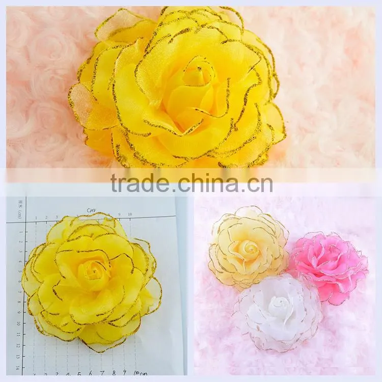 Wholesale China hair jewelry big pageant rose flower pin and brooch