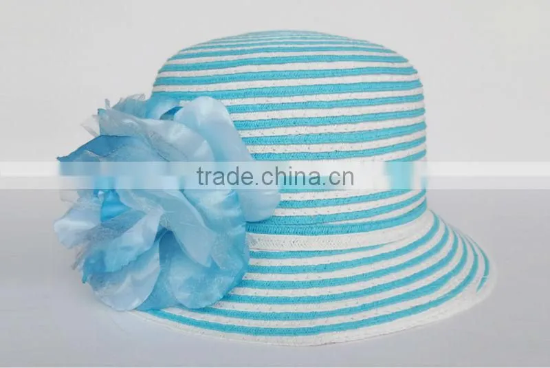 flat top white papaer straw hat