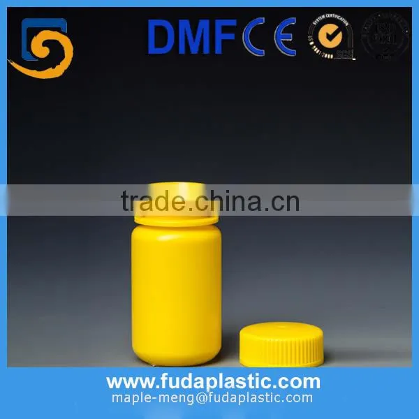 Yellow plastic reagent bottle for laboratory use S004 60ml