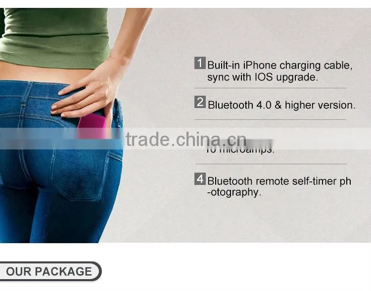 2015 credit card power bank 3200mah with built in cable universal power bank