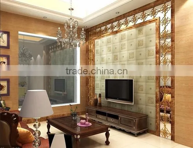 2016 Botton price for diamond shaped 3D printing glass for tv background wall