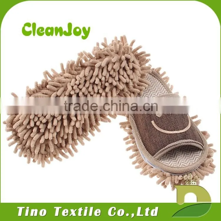 The bottom of the linen chenille indoor winter slipper shoes