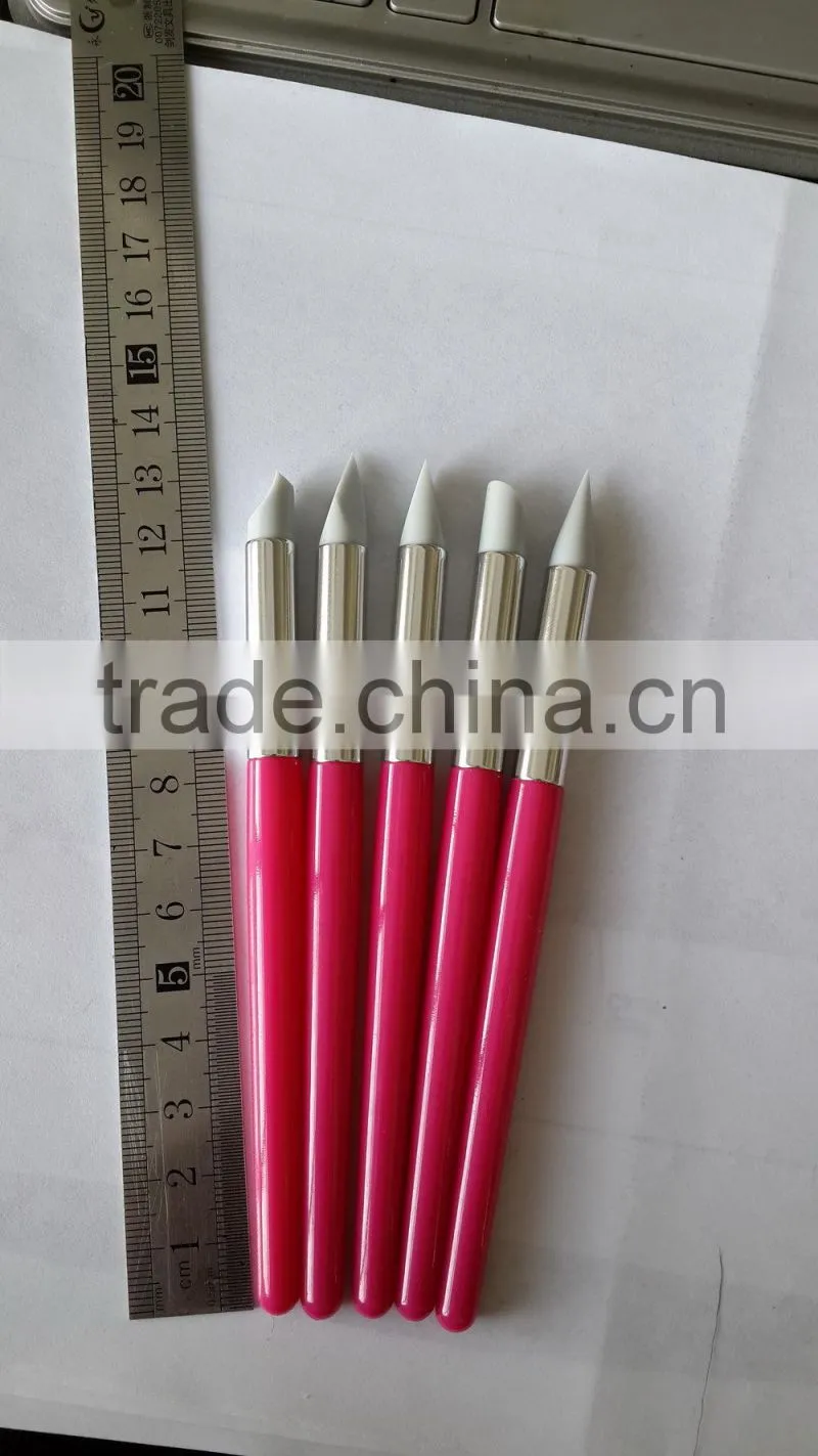 Silicone head nail art kit nail dotter nail brush