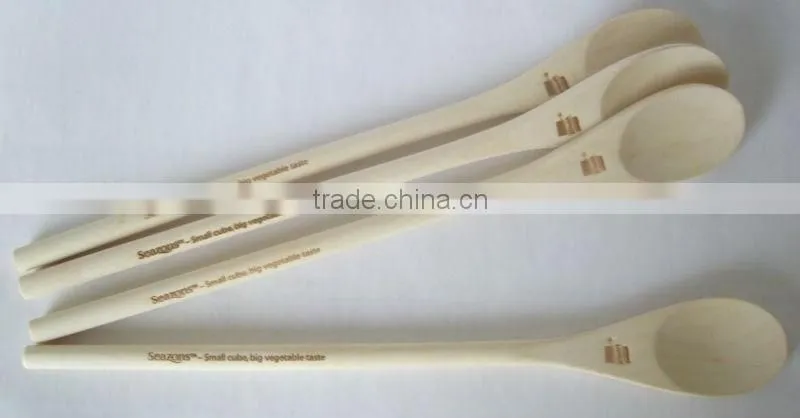 Custom Shape design Wooden or bamboo Spoon knife and Fork cutlery set with Laser or Burnt engraving Logo