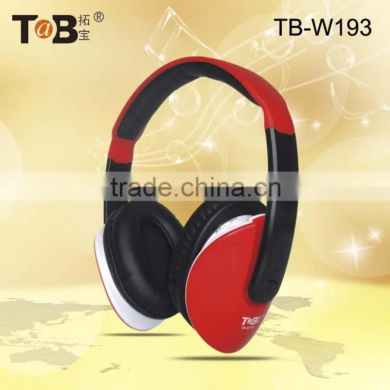 2015 New design Wireless Bluetooth Stereo TF Headphone With Mic