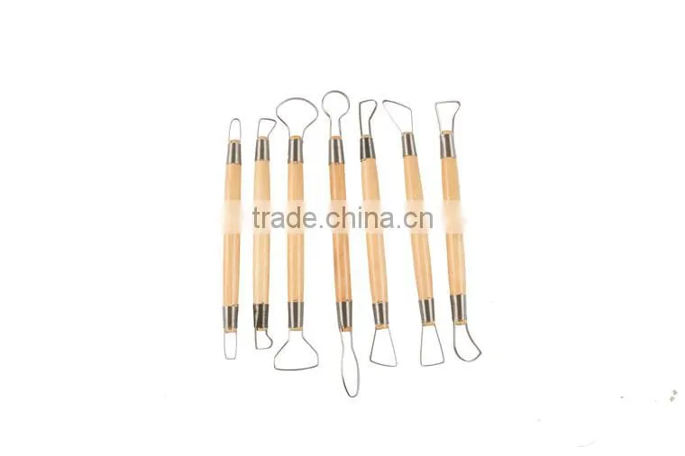7 Pcs Wood Handle Clay Sculpture Tool Loop Tool