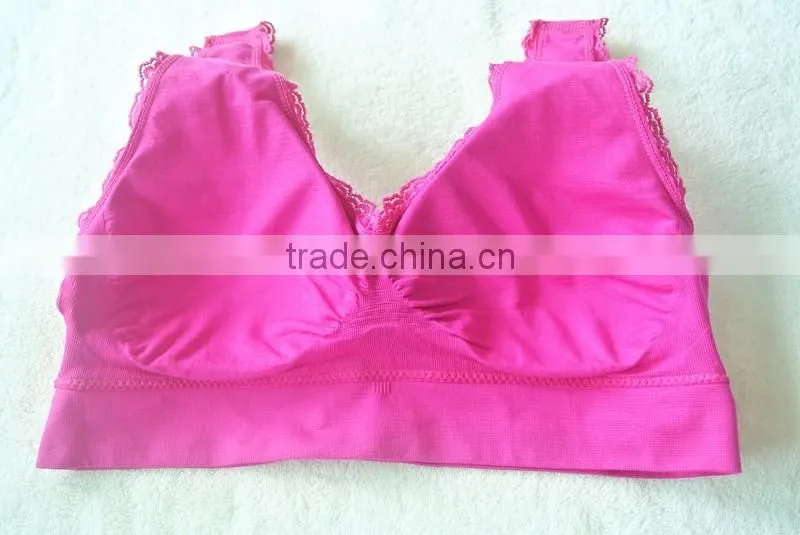 2016 Shantou Sport Bras Seamless Cheap Padded Yoga Bra Tops