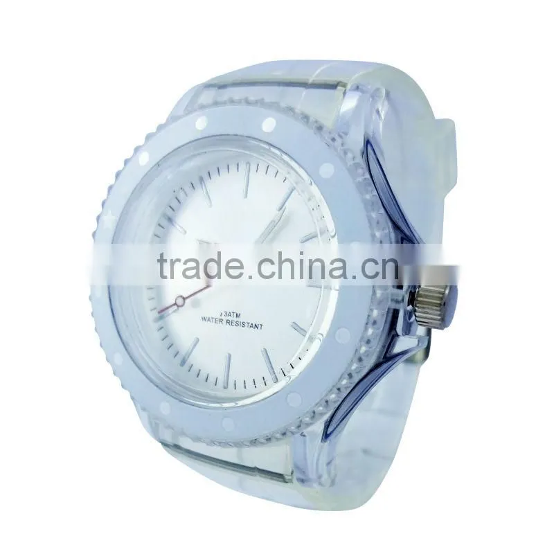 2013 new transparent analog band watch